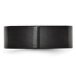 Black Ceramic Flat 8mm Brushed Band