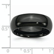 Black Ceramic 8mm Polished Band