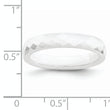 Ceramic White 4mm Faceted Polished Band