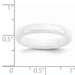 Ceramic White 4mm Polished Band