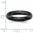 Ceramic Black 4mm Polished Band