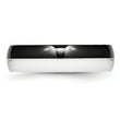 Ceramic Black and White 6mm Polished Band