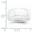 Ceramic White Faceted 8mm Polished Band