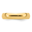 14k Yellow Gold 5mm Standard Weight Comfort Fit Wedding Band Size 4