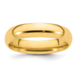 14k Yellow Gold 5mm Standard Weight Comfort Fit Wedding Band Size 14