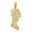 14k Polished Christmas Stocking Charm