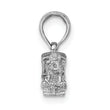 14K White Gold 3-D Miniature Train Charm