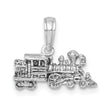 14K White Gold 3-D Miniature Train Charm