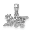 14K White Gold 3-D Miniature Train Charm