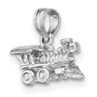 14K White Gold 3-D Miniature Train Charm