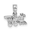 14K White Gold 3-D Miniature Train Charm