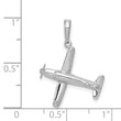 14k White Gold 3-D Low-Wing Airplane Pendant