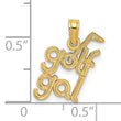 14K Solid Polished GOLF GAL Charm