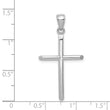 14k White Gold Polished Cross Pendant