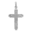 14k White Gold Polished Cross Pendant