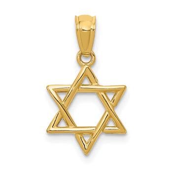 14k Polished Star of David Pendant