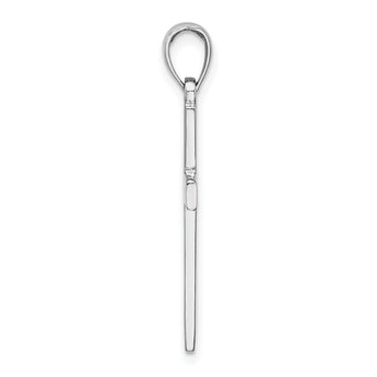 14k White Gold Cross Pendant