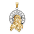 14K Tri-color Diamond-cut Christ Charm