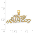 14K Polished HAPPY ANNIVERSARY Charm