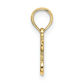 14K Polished / Textured I LOVE GOLD Charm