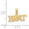 14K Polished BRAT Charm