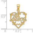 14K #1 NIECE in Heart Charm