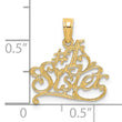14K #1 SISTER Charm