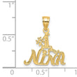 14K #1 NINA  Charm