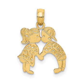 14K Kissing Boy and Girl Charm