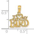 14K I HEART MY BIRD Charm