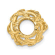 14K 3-D Cut-out Flower Barrel Slide Charm