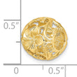 14K 3-D Cut-out Flower Barrel Slide Charm