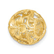 14K 3-D Cut-out Flower Barrel Slide Charm