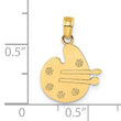 14K Paint Pallet and Brushes Charm