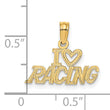 14K I HEART RACING Charm