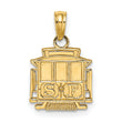 14k Polished SF Cable Car Charm