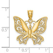 14K Polished Butterfly Pendant