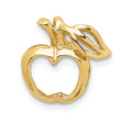 14K Polished Cut-out Apple Chain Slide