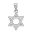 14K White Polished Star of David Pendant