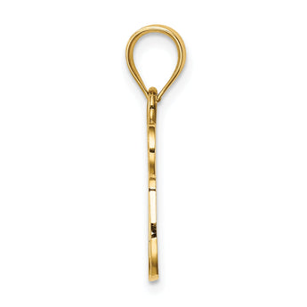 14K Polished Chai Pendant