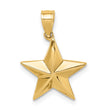 14K Polished Star Pendant