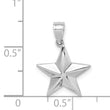 14K White Polished Star Pendant
