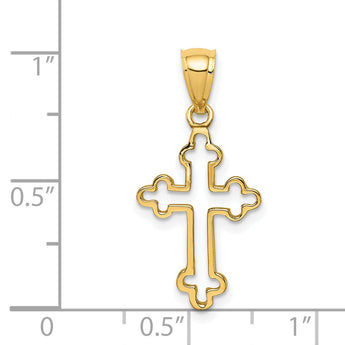 14K Polished Cross Pendant
