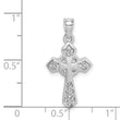 14K White Polished Cross Pendant