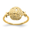 14K Polished Sand Dollar Ring