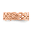 14K Rose Polished Weave Ring