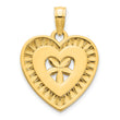 14ky Fancy Heart Pendant
