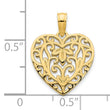 14k Fancy Heart Pendant