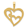 14k Heart in Heart Pendant