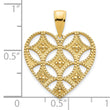 14ky Fancy Heart Pendant